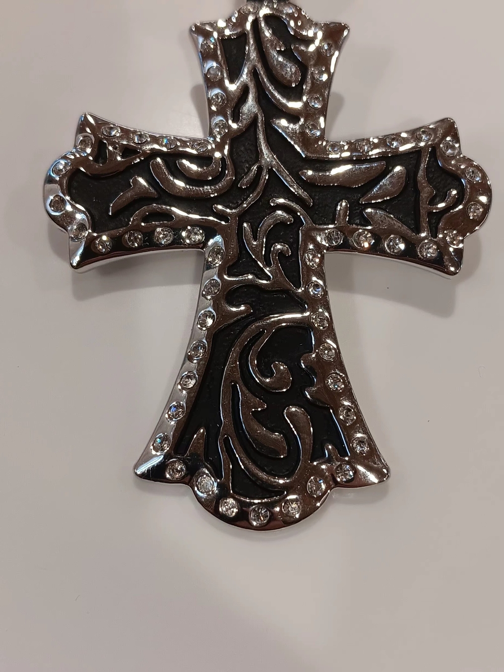 BHW Gothic Cross Pendant with Rhinestones